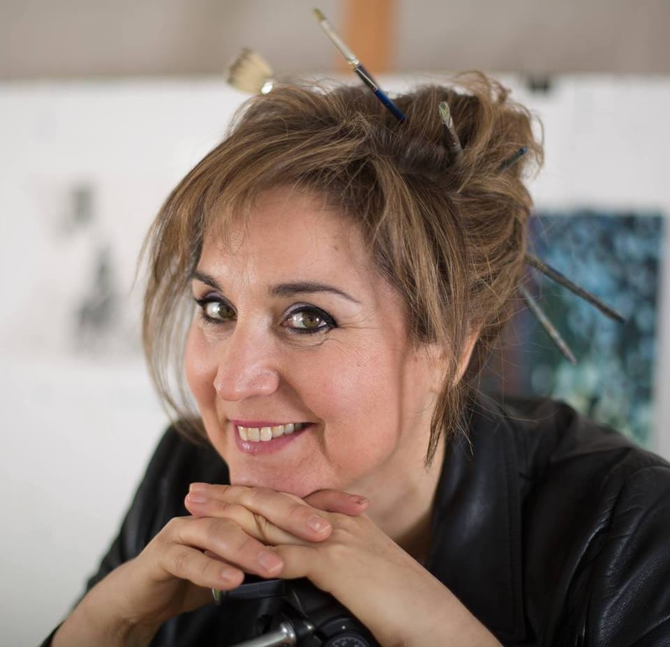 Maria Pastra in her studio