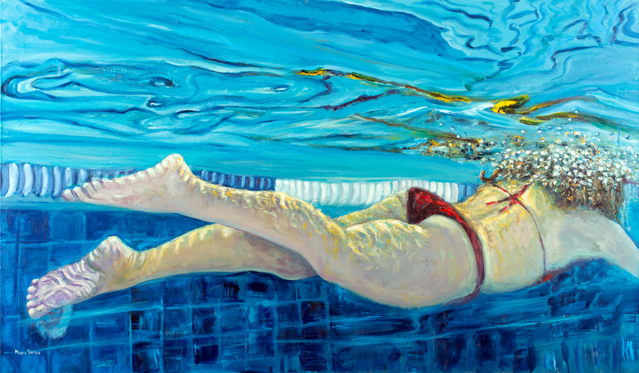 Η συμμετοχή μου: «Ανύψωση II», 170 cm * 100 cm, Λάδι σε προετοιμασμένο κάμποτο