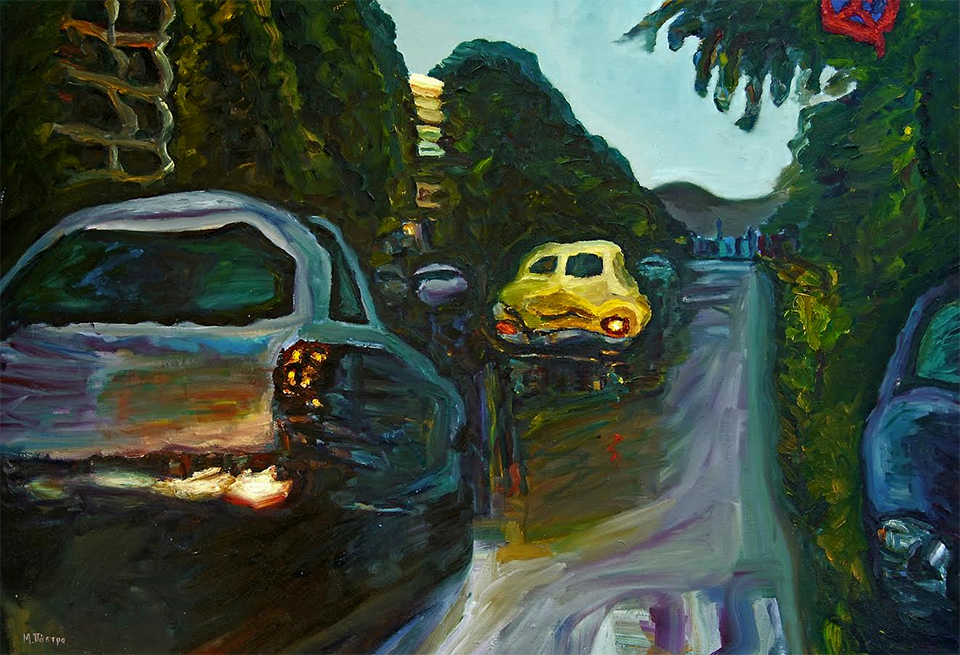 Η συμμετοχή μου: «Βροχή στην Αποστολοπούλου», λάδι σε καμβά, 95*68 cm